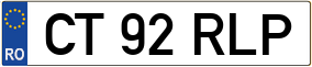 Trailer License Plate